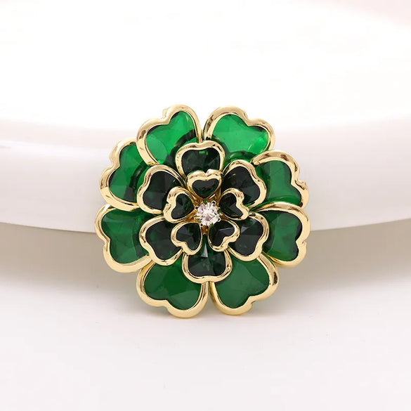 1 Piece Arylic Zircon Flower Pendant