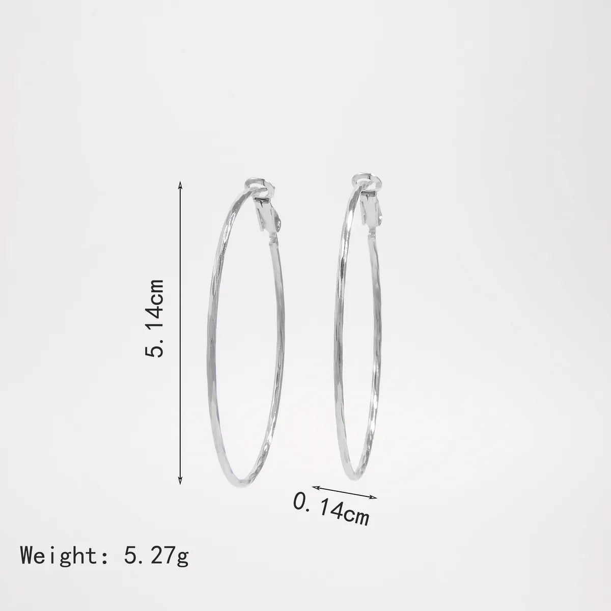 1 Piece Basic Modern Style Classic Style Round Plating Inlay Sterling Silver Zircon White Gold Plated Hoop Earrings