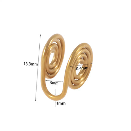 1 Piece Basic Simple Style Classic Style Irregular 304 Stainless Steel 18K Gold Plated Ear Cuffs