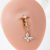 1 Piece Belly Rings Basic Modern Style Classic Style Butterfly Copper Inlay Zircon