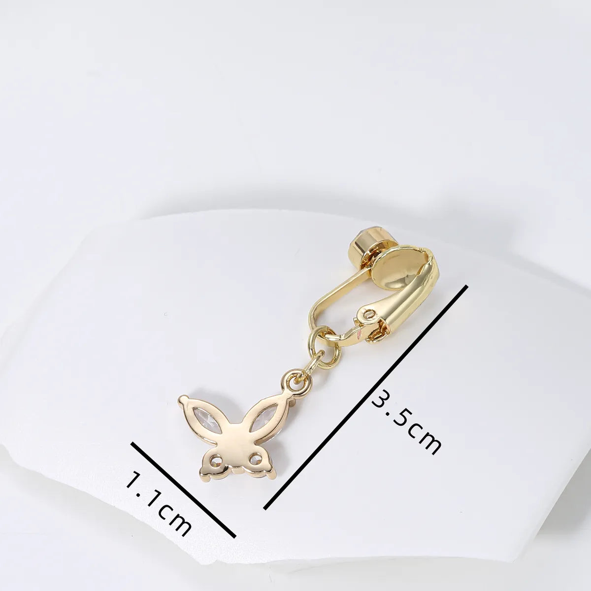 1 Piece Belly Rings Basic Modern Style Classic Style Butterfly Copper Inlay Zircon