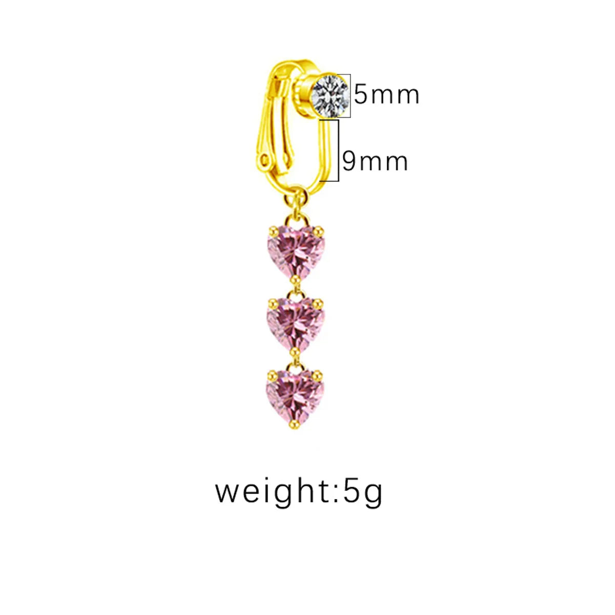 1 Piece Belly Rings Sexy Heart Shape Butterfly Planet Stainless Steel Plating Inlay Rhinestones Belly Ring