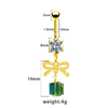 1 Piece Belly Rings Simple Style Bow Knot 316 Stainless Steel  Arylic Alloy Plating Inlay Acrylic Rhinestones Gold Plated