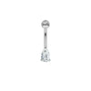 1 Piece Belly Rings Simple Style Classic Style Heart Shape 316 Stainless Steel  Inlay Zircon Belly Rings