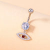 1 Piece Belly Rings Simple Style Classic Style Heart Shape 304 Stainless Steel Inlay Zircon Belly Rings