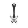 1 Piece Belly Rings Simple Style Geometric 316 Stainless Steel  Copper Inlay Zircon