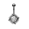 1 Piece Belly Rings Simple Style Geometric 316 Stainless Steel  Copper Inlay Zircon