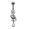 1 Piece Belly Rings Simple Style Geometric 316 Stainless Steel  Copper Inlay Zircon