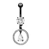 1 Piece Belly Rings Simple Style Geometric 316 Stainless Steel  Copper Inlay Zircon