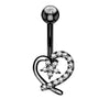 1 Piece Belly Rings Simple Style Geometric 316 Stainless Steel  Copper Inlay Zircon