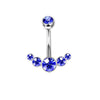 1 Piece Belly Rings Simple Style Heart Shape 316 Stainless Steel  Inlay Rhinestones