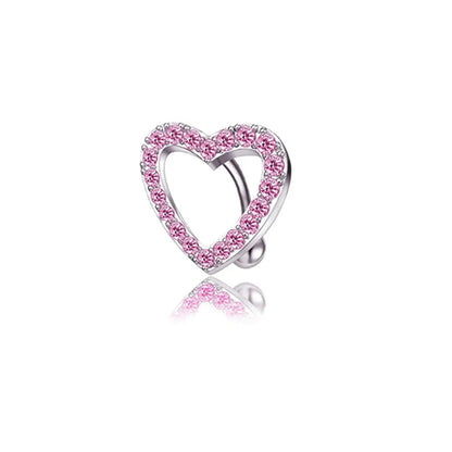 1 Piece Belly Rings Simple Style Heart Shape 316 Stainless Steel  Inlay Zircon