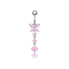 1 Piece Belly Rings Simple Style Heart Shape 316 Stainless Steel  Inlay Zircon