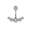 1 Piece Belly Rings Simple Style Heart Shape Wings Butterfly 316 Stainless Steel  Copper Inlay Zircon