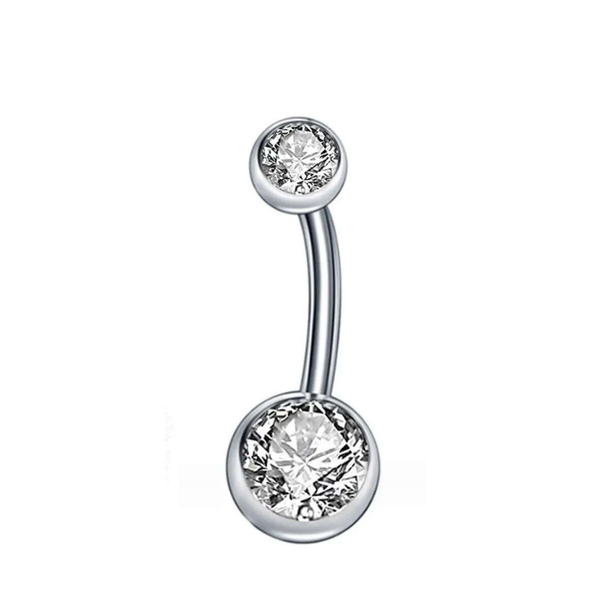 1 Piece Belly Rings Simple Style Solid Color Pure Titanium Belly Rings