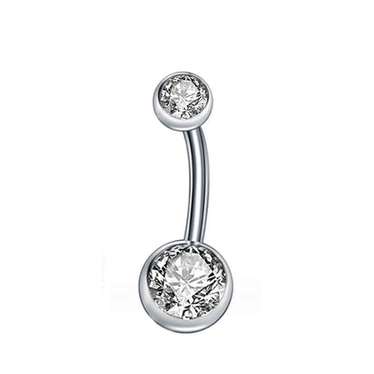 1 Piece Belly Rings Simple Style Solid Color Pure Titanium Belly Rings