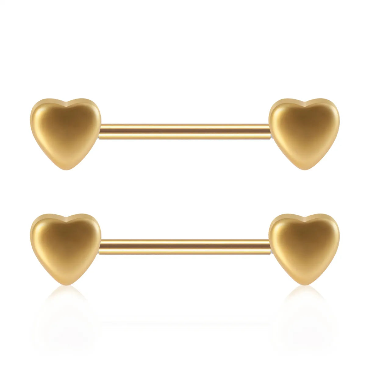 1 Piece Belly Rings Vacation Simple Style Roman Style Solid Color 304 Stainless Steel Red Heart 18K Gold Plated Ear Cartilage Rings & Studs Belly Rings Tongue Rings