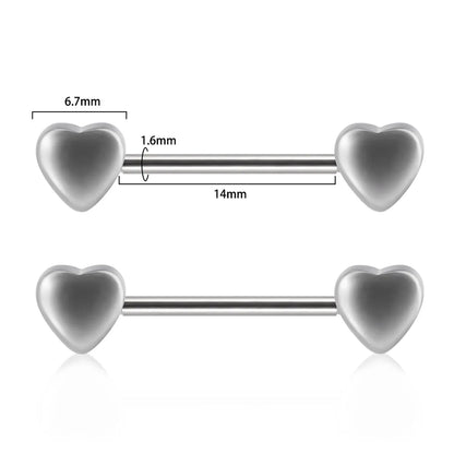 1 Piece Belly Rings Vacation Simple Style Roman Style Solid Color 304 Stainless Steel Red Heart 18K Gold Plated Ear Cartilage Rings & Studs Belly Rings Tongue Rings