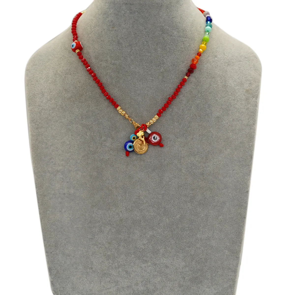 Bohemian Devil's Eye Artificial Crystal Glass Beaded Women's Necklace