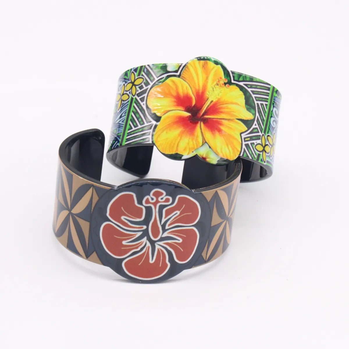 1 Piece Bohemian Flower Arylic Women's Bangle