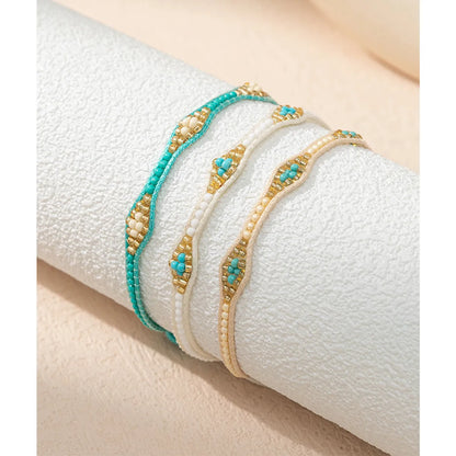 1 Piece Bohemian Round Beaded Rope Women'S Bracelets