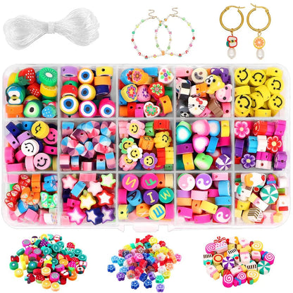 1 Set Soft Clay Geometric Beads Cartoon Style Cute