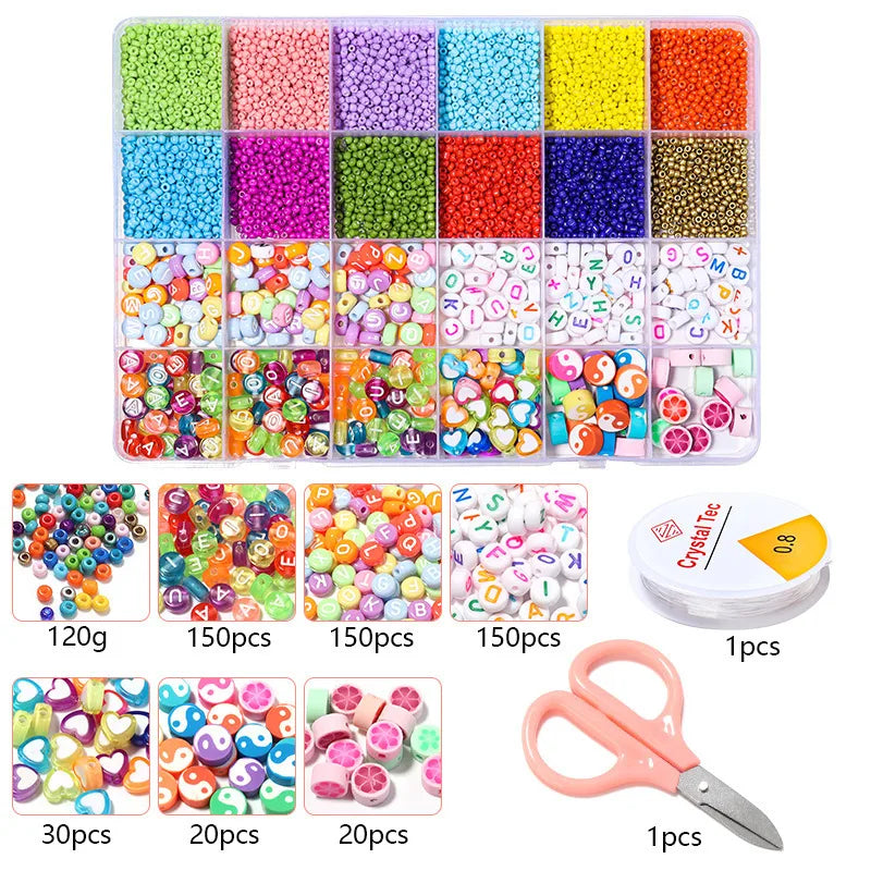 1 Set Soft Clay Geometric Beads Cartoon Style Cute