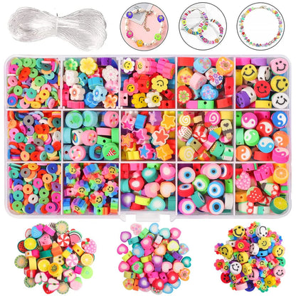 1 Set Soft Clay Geometric Beads Cartoon Style Cute