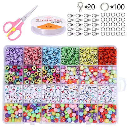 1 Set Soft Clay Geometric Beads Cartoon Style Cute