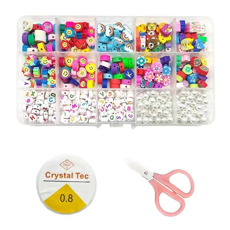 1 Set Soft Clay Geometric Beads Cartoon Style Cute