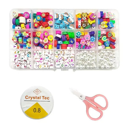 1 Set Soft Clay Geometric Beads Cartoon Style Cute