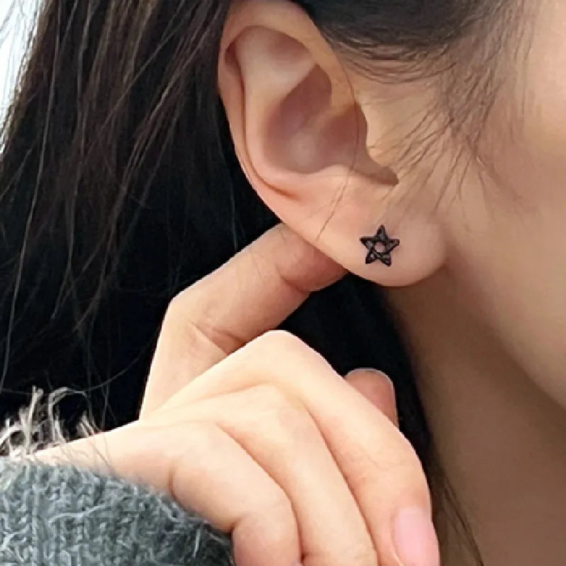 1 Piece Cartoon Style Star Heart Shape Bow Knot Alloy Ear Studs