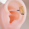 1 Piece Casual Classic Style Korean Style Dragon Hollow Out Inlay Copper Zircon Cartilage Earrings