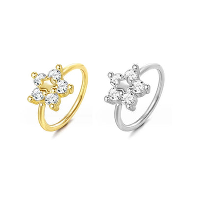 1 Piece Casual Elegant Classic Style Star Heart Shape Plating Inlay Stainless Steel Rhinestones White Gold Plated Gold Plated Ear Studs