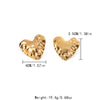 1 Piece Casual Exaggerated Sweet Heart Shape Plating 304 Stainless Steel 14K Gold Plated Ear Studs