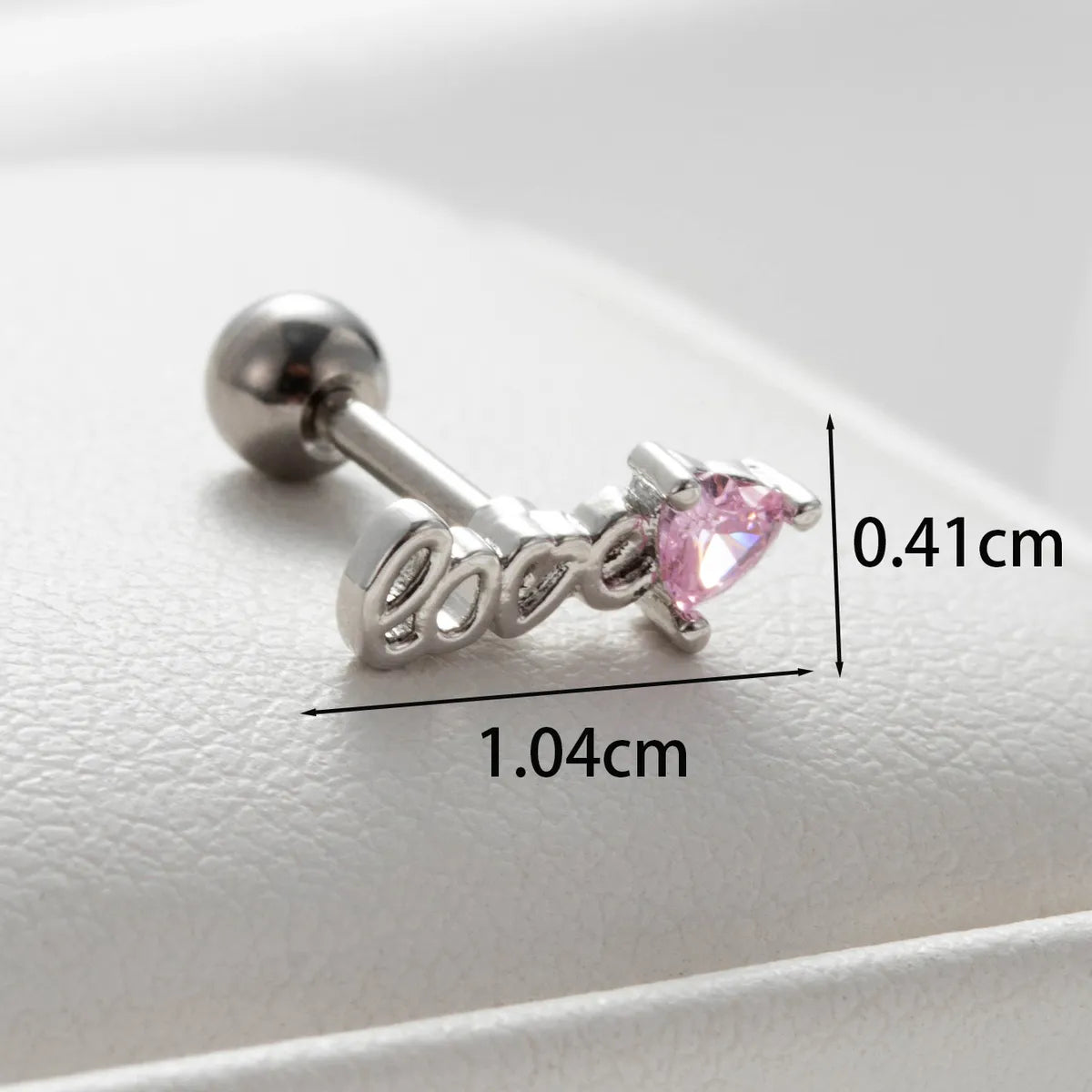 1 Piece Casual French Style Love Heart Shape Flower Inlay Copper Zircon Ear Studs