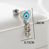 1 Piece Casual French Style Round Heart Shape Eye Chain Inlay Copper Artificial Gemstones Zircon Cartilage Earrings