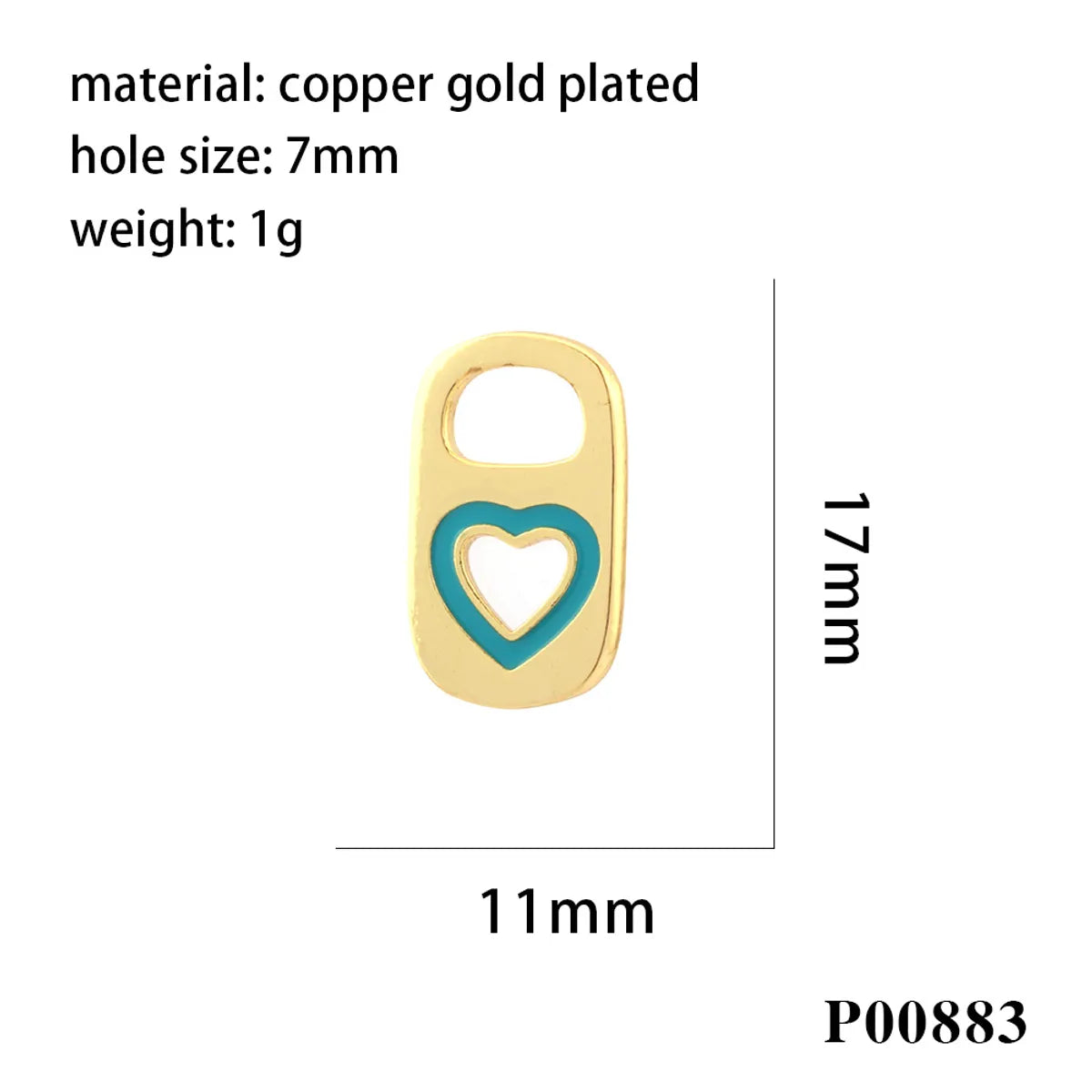 1 Piece Copper Can Heart Shape Casual Hip-Hop Commute