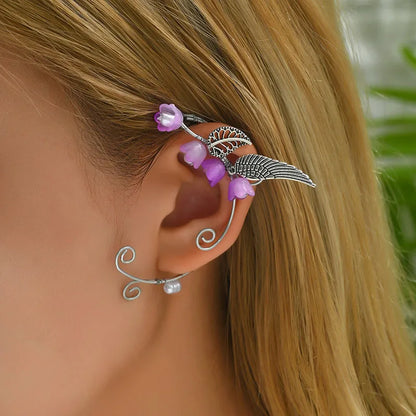 1 Piece Casual Simple Style Flower Butterfly Plating Alloy Crystal Ear Cuffs