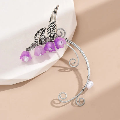 1 Piece Casual Simple Style Flower Butterfly Plating Alloy Crystal Ear Cuffs