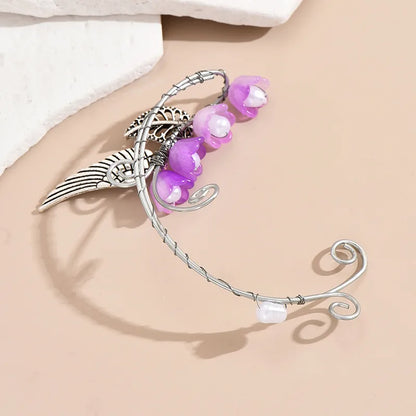 1 Piece Casual Simple Style Flower Butterfly Plating Alloy Crystal Ear Cuffs