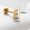 1 Piece Casual Simple Style Flower Inlay Copper Zircon Ear Studs