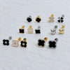 1 Piece Casual Simple Style Four Leaf Clover Inlay Copper Zircon Ear Studs