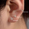 1 Piece Casual Simple Style Pentagram Inlay 316 Stainless Steel  Zircon Ear Studs
