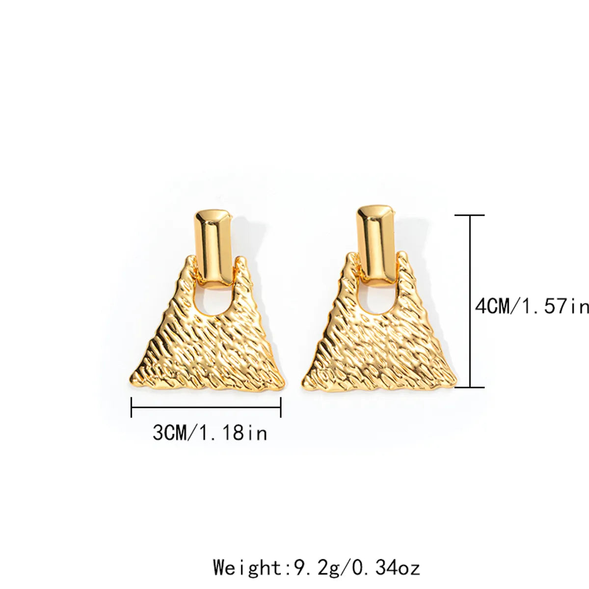 1 Piece Casual Simple Style Round Square Trapezoid Plating 304 Stainless Steel 14K Gold Plated Ear Studs