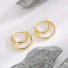 1 Piece Casual Simple Style Solid Color Sterling Silver 14K Gold Plated Earrings