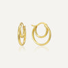 1 Piece Casual Simple Style Solid Color Sterling Silver 14K Gold Plated Earrings