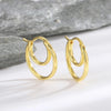 1 Piece Casual Simple Style Solid Color Sterling Silver 14K Gold Plated Earrings