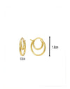 1 Piece Casual Simple Style Solid Color Sterling Silver 14K Gold Plated Earrings