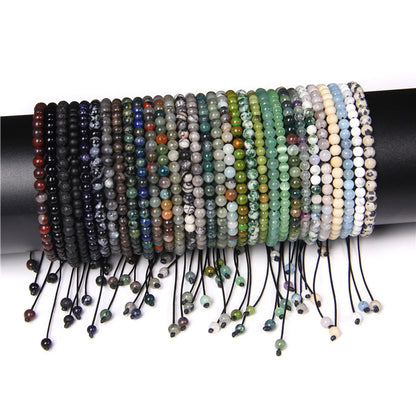 Casual Solid Color Natural Stone Knitting Bracelets